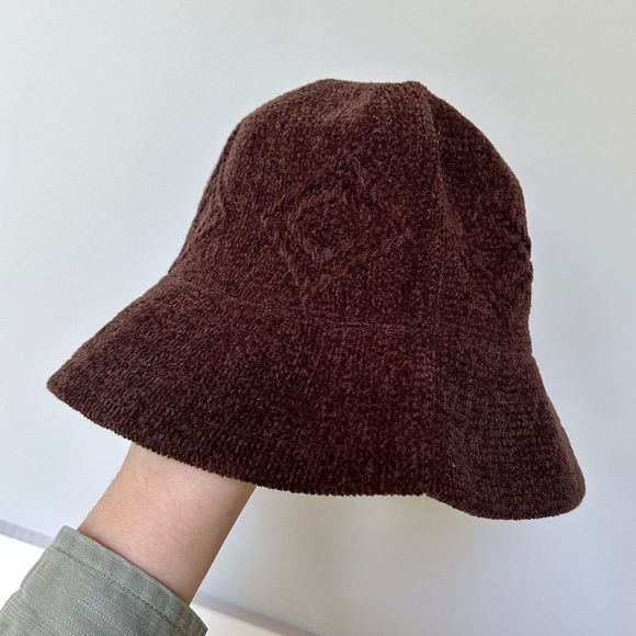 Vintage Brown Chenille Bucket Hat - Picture 1 of 5